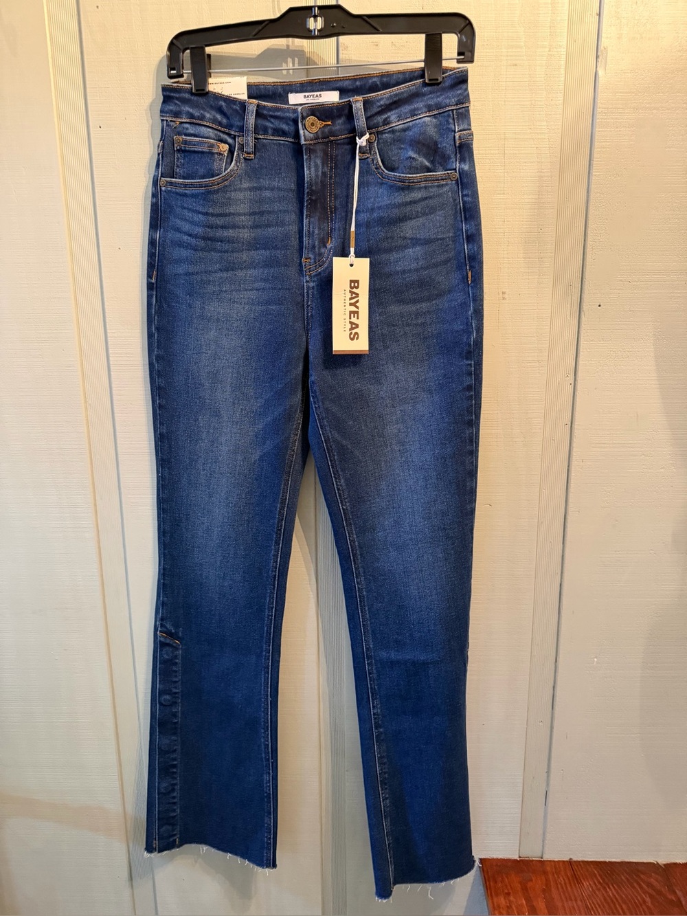 Bayeas Women's Lunna High Rise Dark Blue Jeans